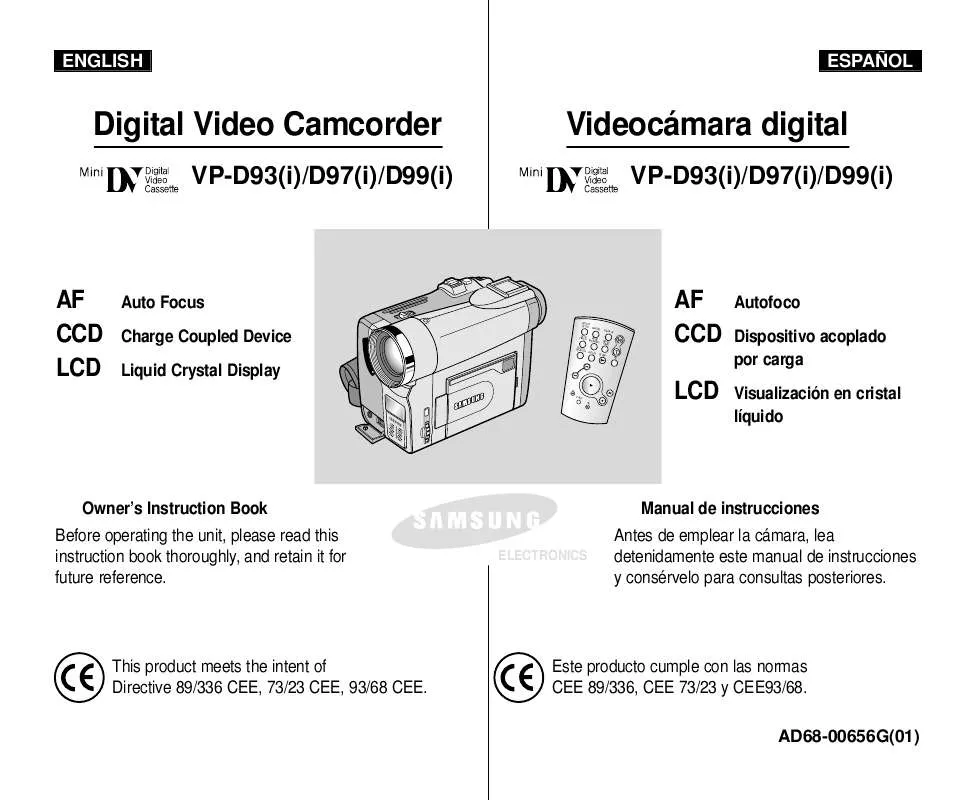 Mode d'emploi SAMSUNG VP-D93