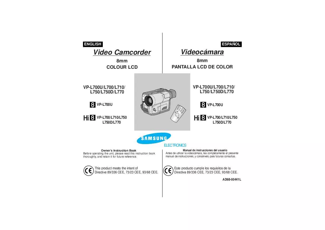 Mode d'emploi SAMSUNG VP-L710