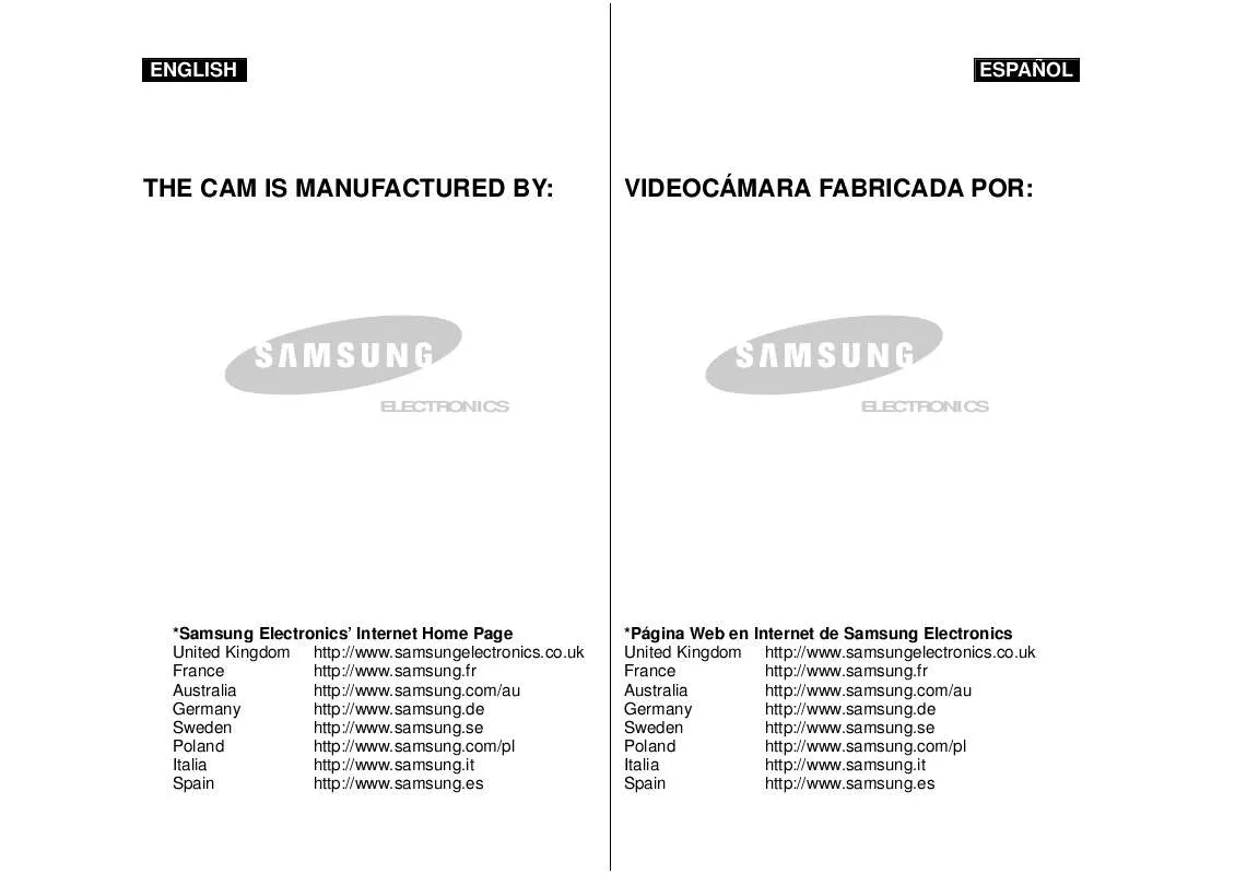 Mode d'emploi SAMSUNG VP-M102