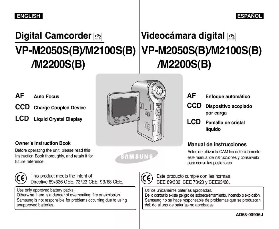 Mode d'emploi SAMSUNG VP-M2050S