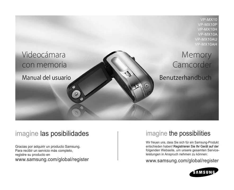 Mode d'emploi SAMSUNG VP-MX10