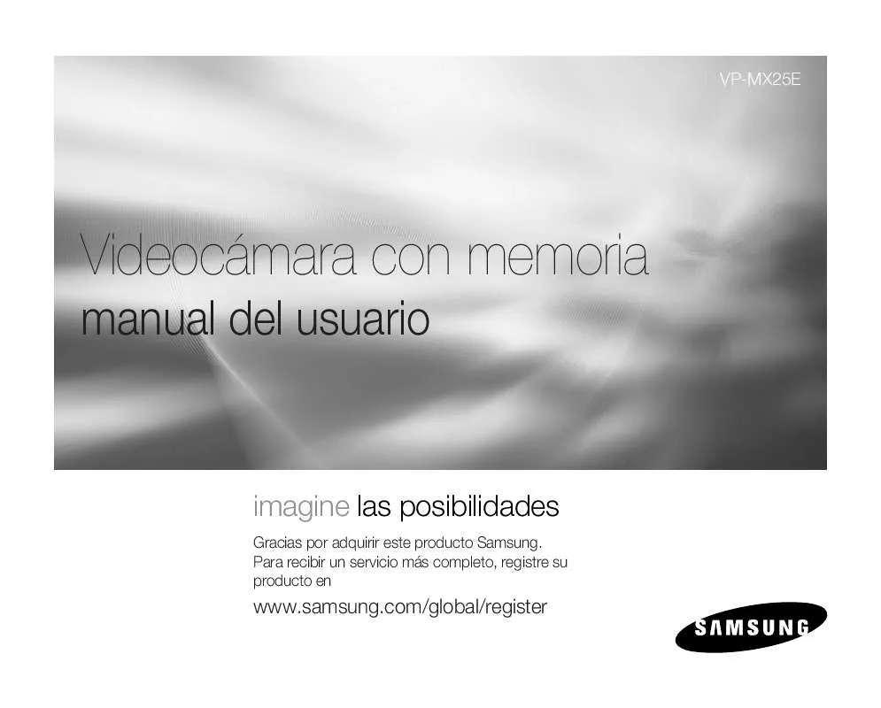 Mode d'emploi SAMSUNG VP-MX25E