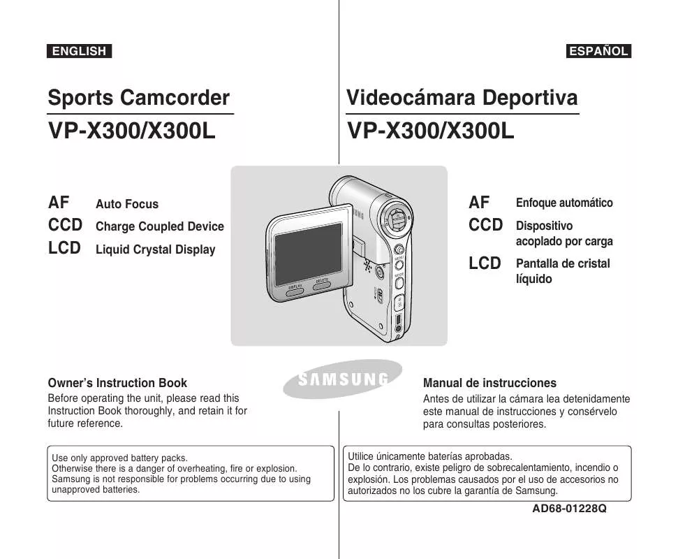 Mode d'emploi SAMSUNG VP-X300