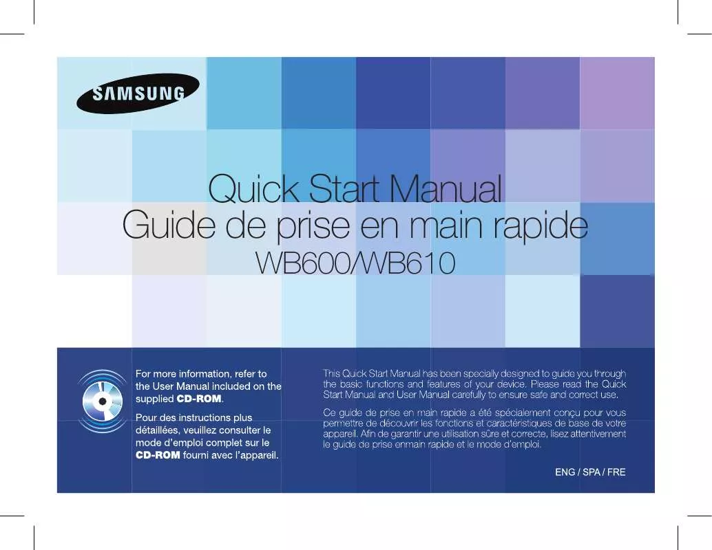 Mode d'emploi SAMSUNG WB600 BLACK