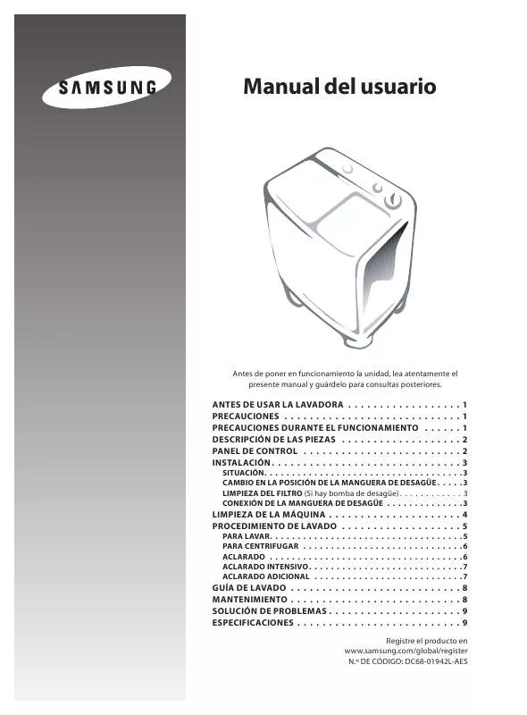 Mode d'emploi SAMSUNG WT10J7