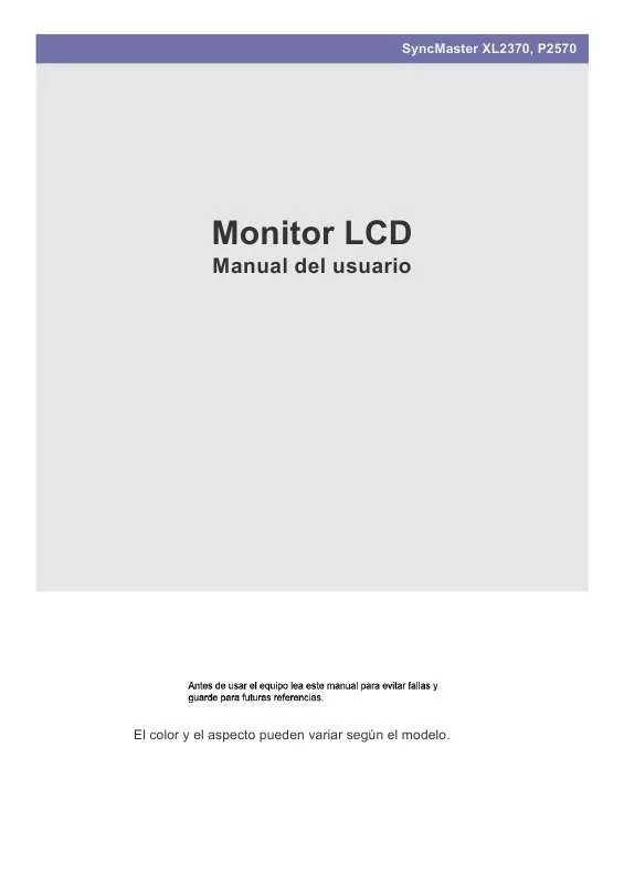 Mode d'emploi SAMSUNG XL2370-1