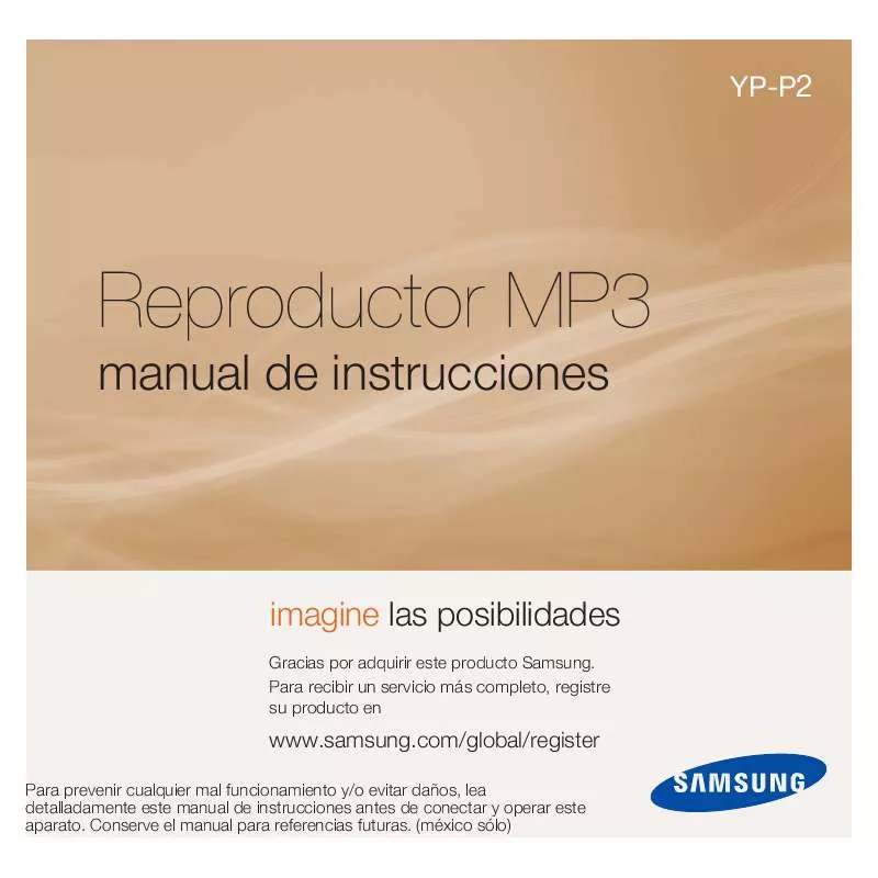 Mode d'emploi SAMSUNG YP-P2AB