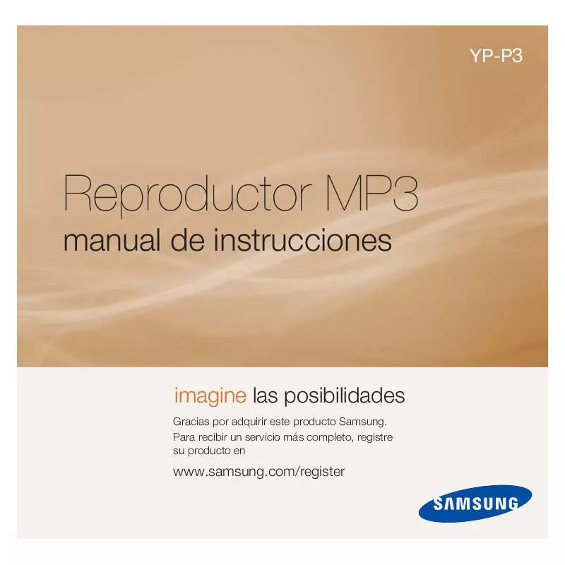 Mode d'emploi SAMSUNG YP-P3JNS