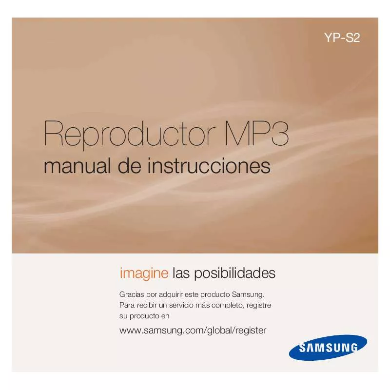 Mode d'emploi SAMSUNG YP-S2QR