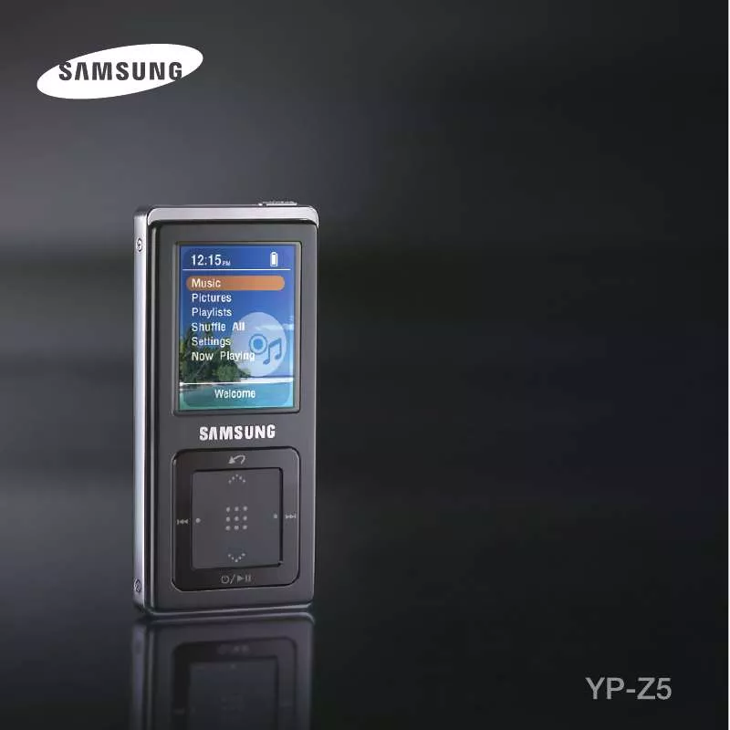 Mode d'emploi SAMSUNG YP-Z5QW/ELS