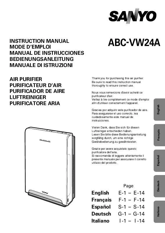 Mode d'emploi SANYO ABC-VW24A