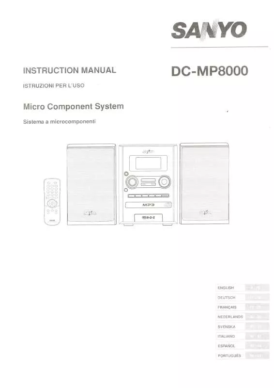 Mode d'emploi SANYO DC-MP8000