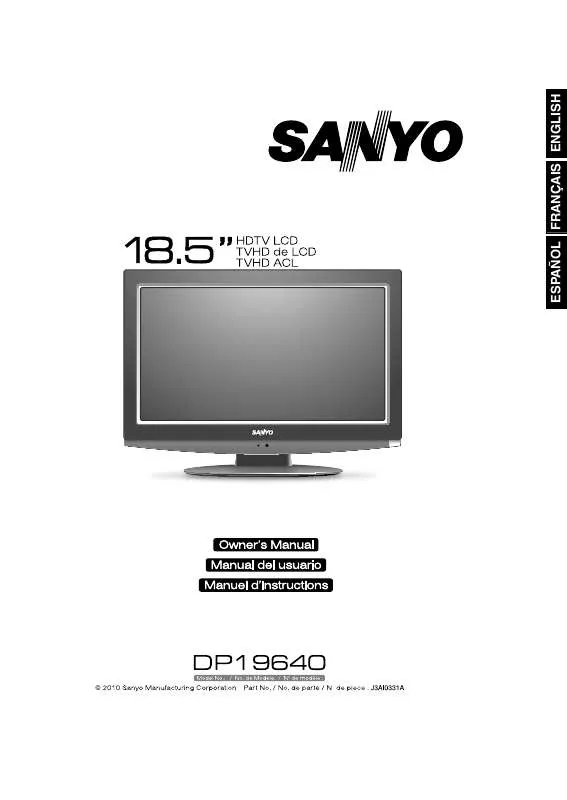 Mode d'emploi SANYO DP19640