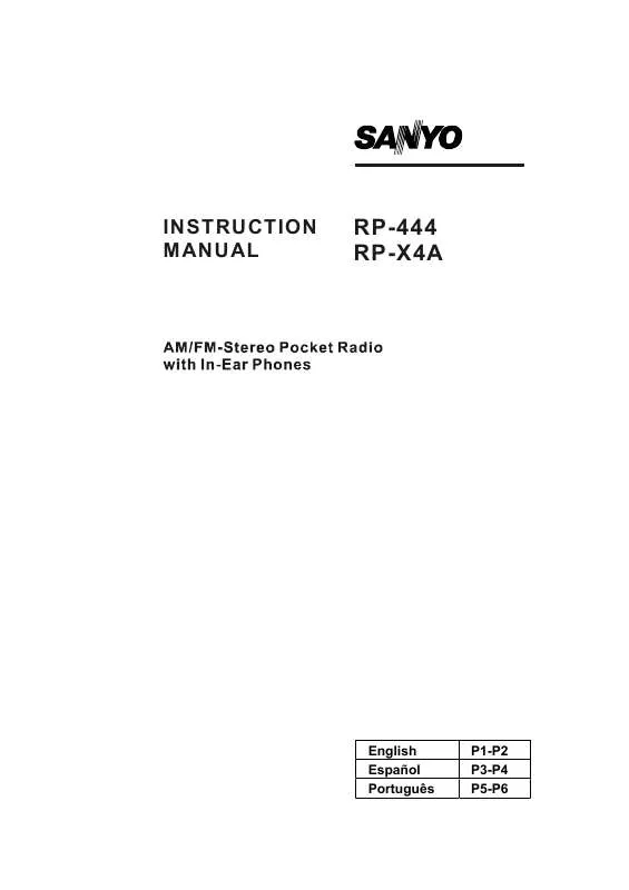 Mode d'emploi SANYO RP-X4A