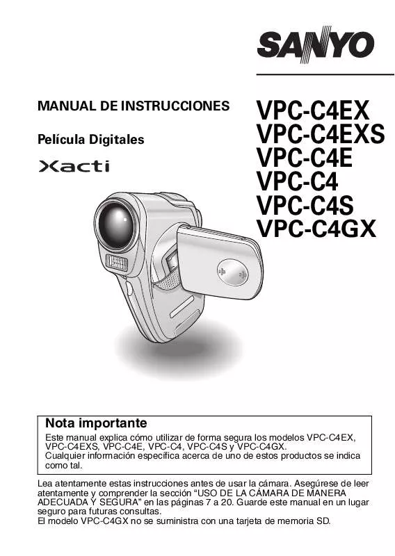 Mode d'emploi SANYO VPC-C4