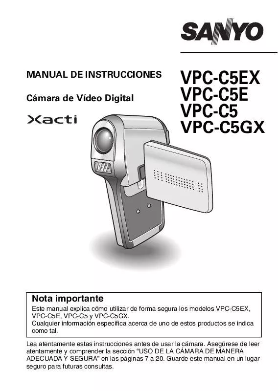 Mode d'emploi SANYO VPC-C5