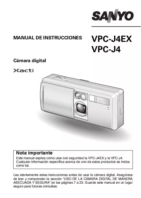 Mode d'emploi SANYO VPC-J4