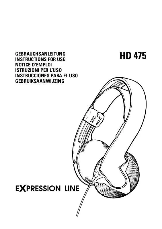 Mode d'emploi SENNHEISER HD 475