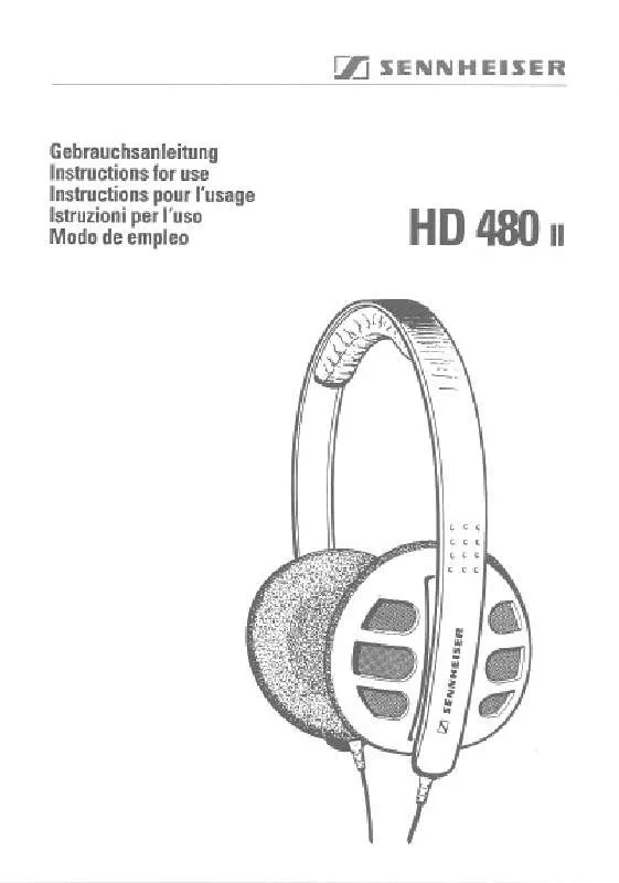 Mode d'emploi SENNHEISER HD 480 II