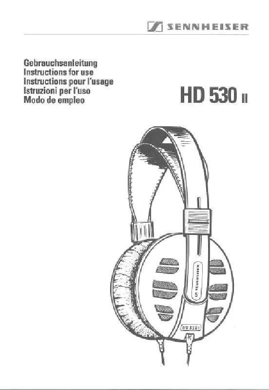 Mode d'emploi SENNHEISER HD 530 II