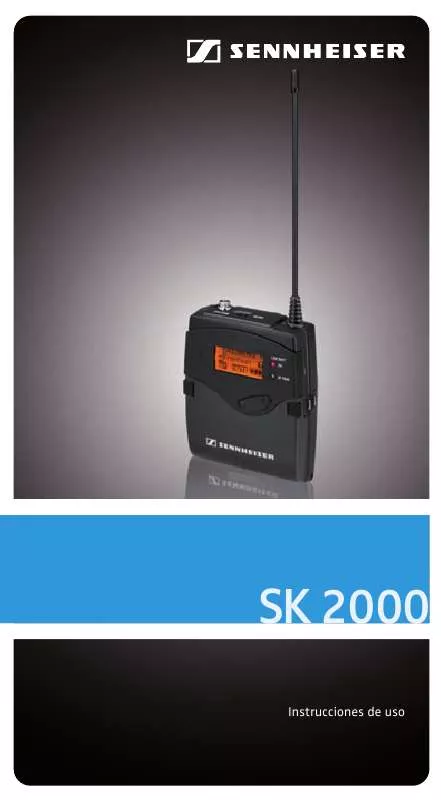 Mode d'emploi SENNHEISER SK 2000