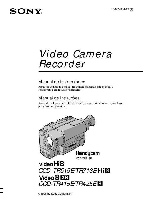 Mode d'emploi SONY CCD-TR425