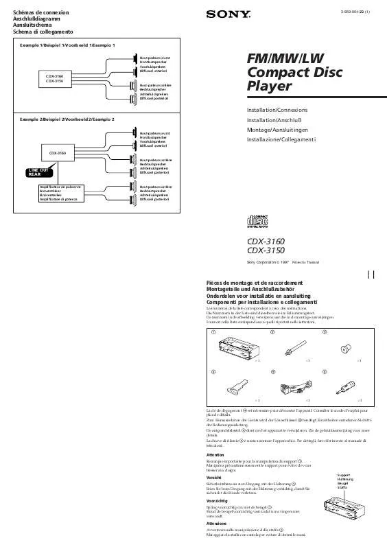 Mode d'emploi SONY CDX-3150