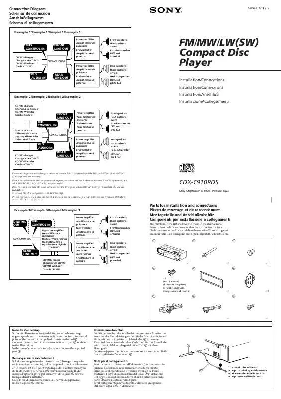 Mode d'emploi SONY CDX-C910RDS