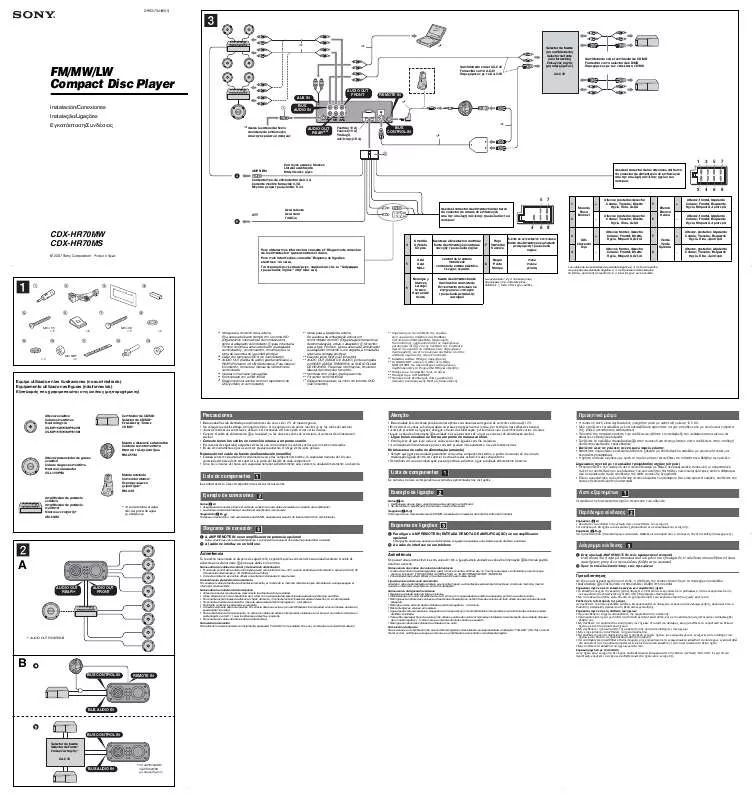 Mode d'emploi SONY CDX-HR70MW