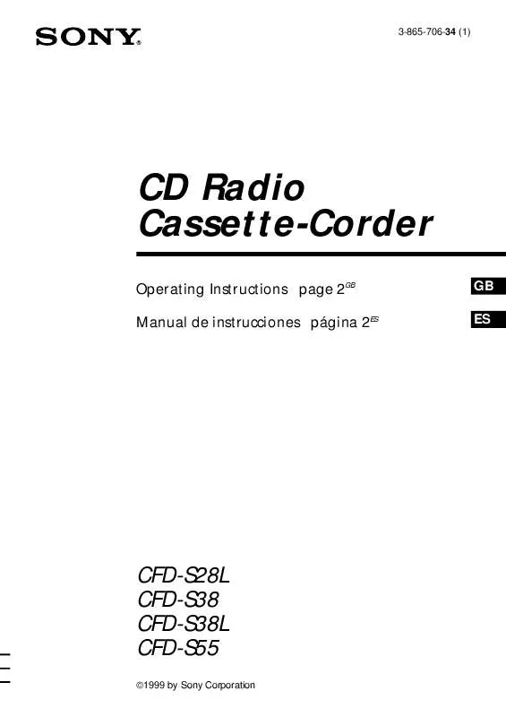 Mode d'emploi SONY CFD-S28L