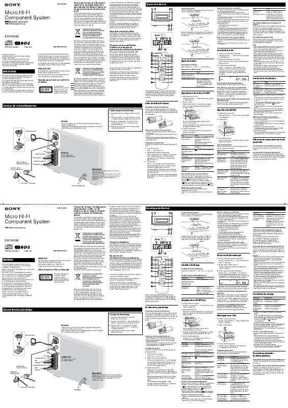 Mode d'emploi SONY CMT-BX20I