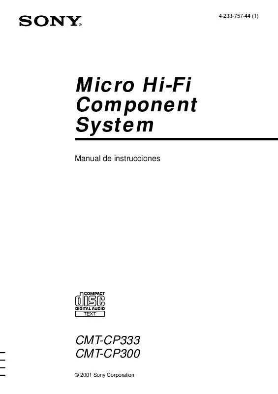 Mode d'emploi SONY CMT-CP300