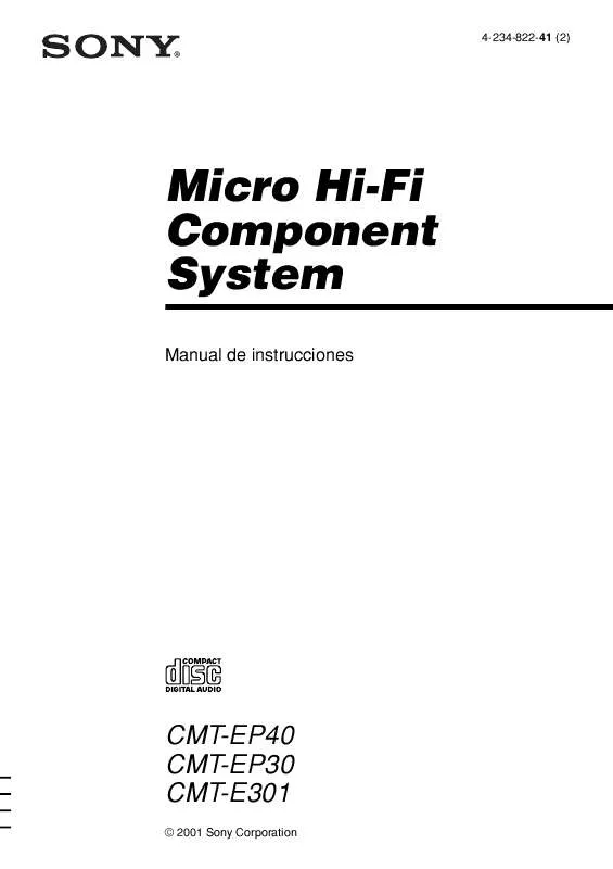 Mode d'emploi SONY CMT-E301