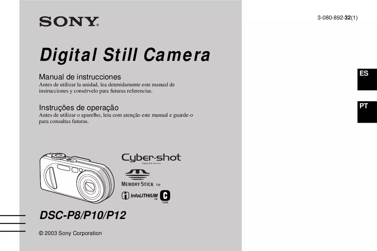 Mode d'emploi SONY CYBER-SHOT DSC-P12