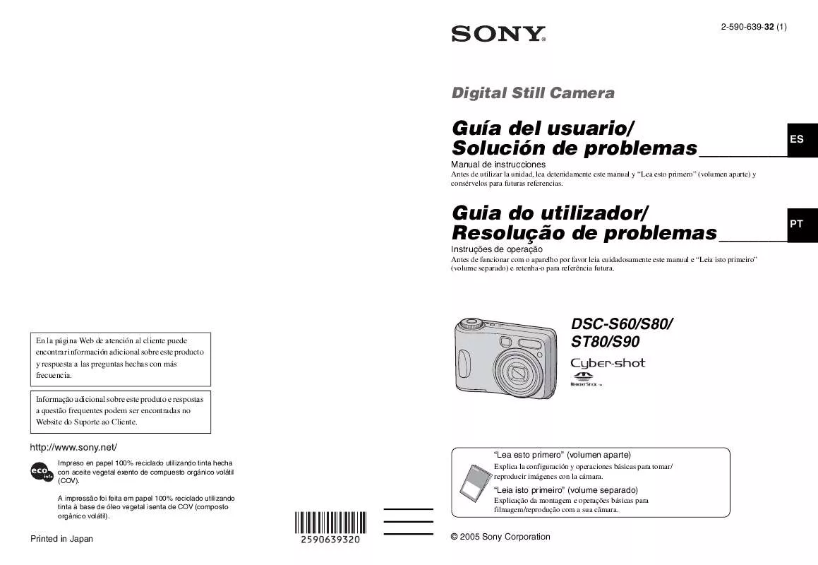 Mode d'emploi SONY CYBER-SHOT DSC-ST80