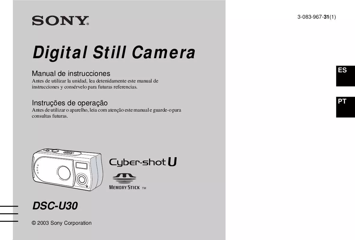 Mode d'emploi SONY CYBER-SHOT DSC-U40