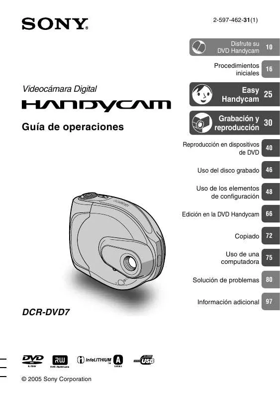 Mode d'emploi SONY DCR-DVD7