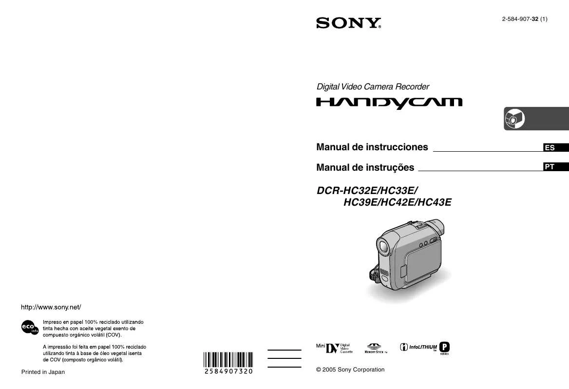 Mode d'emploi SONY DCR-HC32