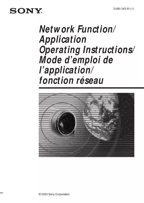 Mode d'emploi SONY DCR-TRV70