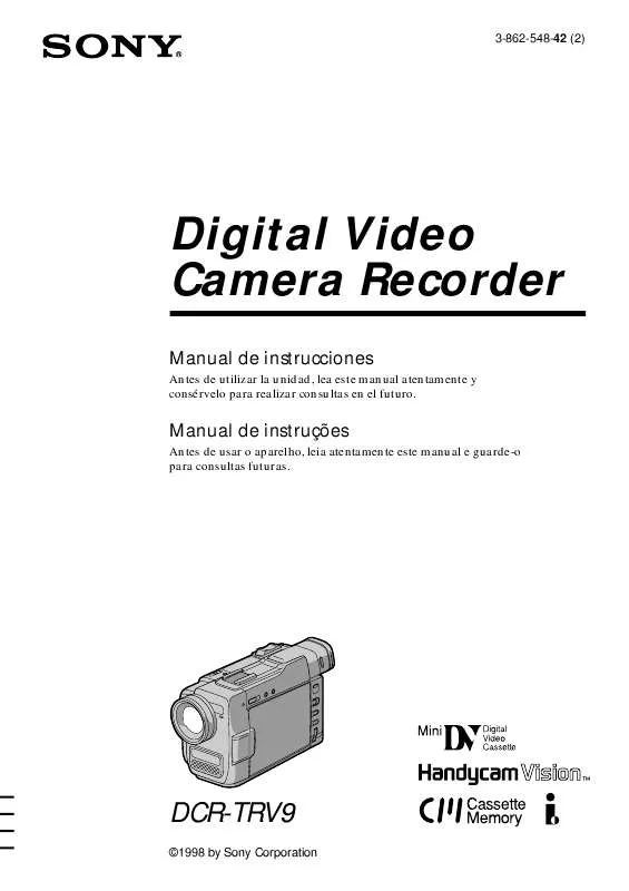 Mode d'emploi SONY DCR-TRV9