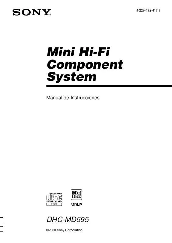 Mode d'emploi SONY DHC-MD595