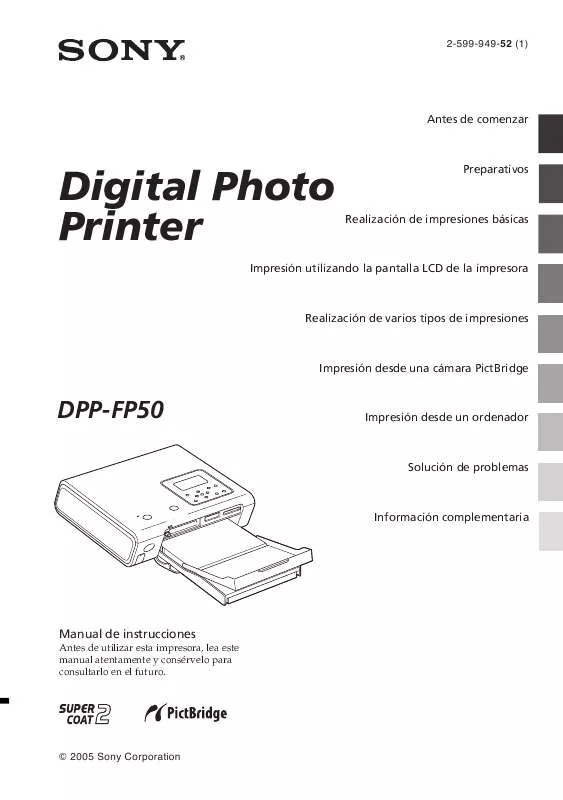 Mode d'emploi SONY DPP-FP50