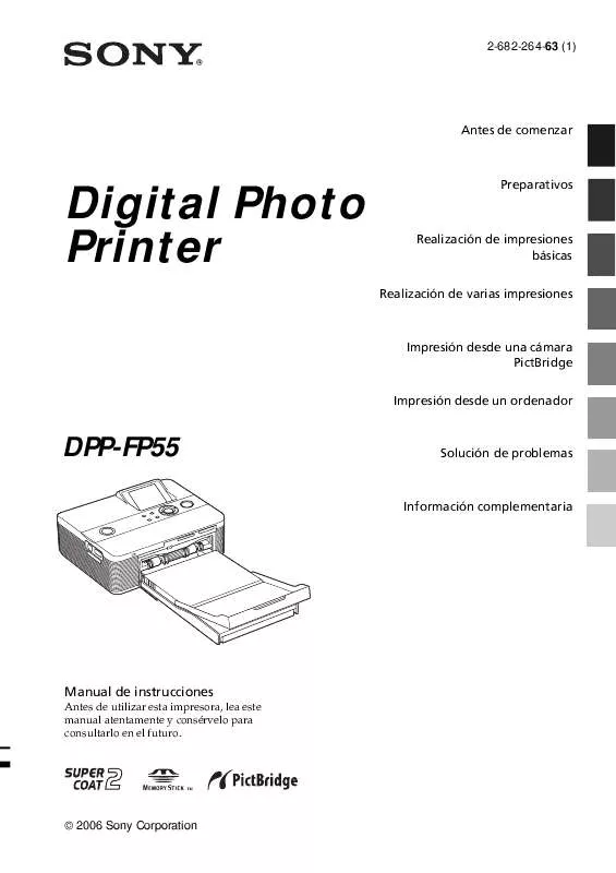 Mode d'emploi SONY DPP-FP55