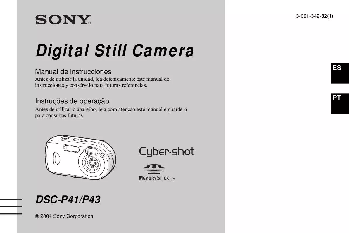 Mode d'emploi SONY CYBER-SHOT DSC-P43