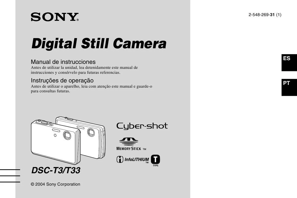 Mode d'emploi SONY CYBER-SHOT DSC-T33