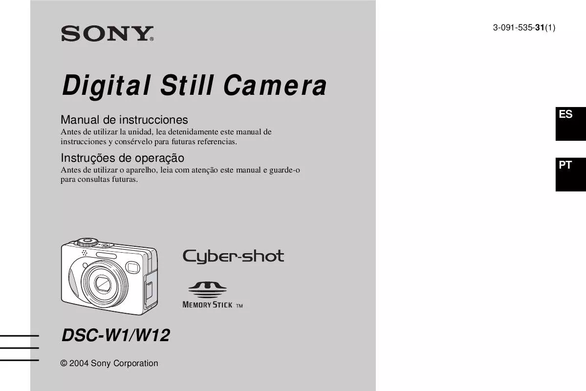 Mode d'emploi SONY CYBER-SHOT DSC-W1