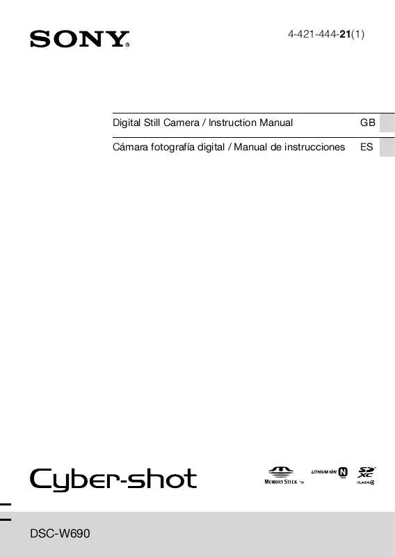 Mode d'emploi SONY CYBER-SHOT DSC-W690/R