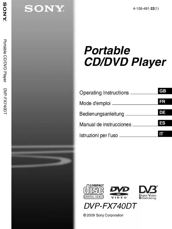 Mode d'emploi SONY DVP-FX740DT