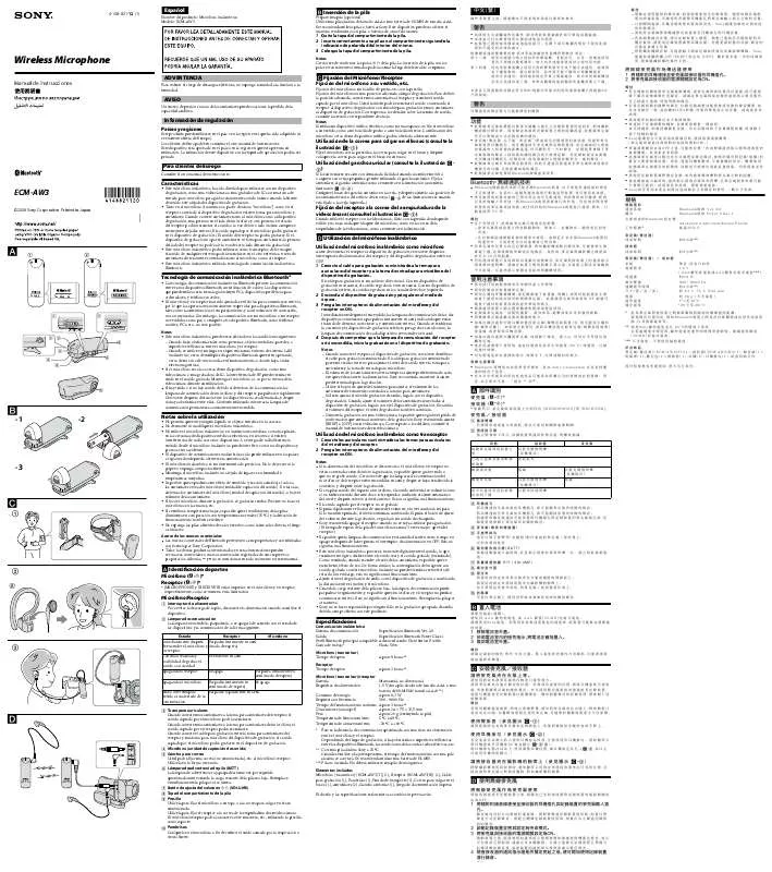 Mode d'emploi SONY ECM-AW3