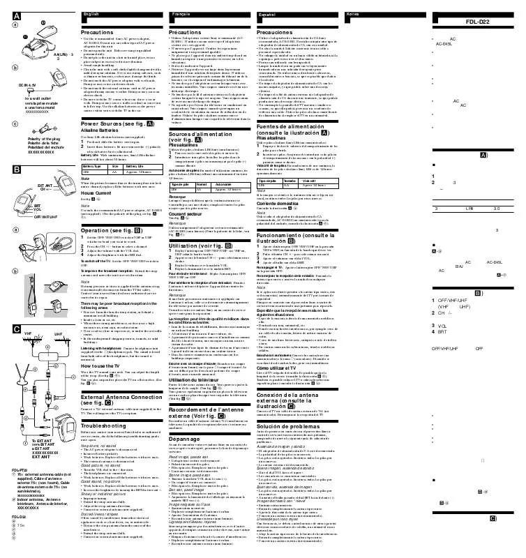 Mode d'emploi SONY FDL-D22